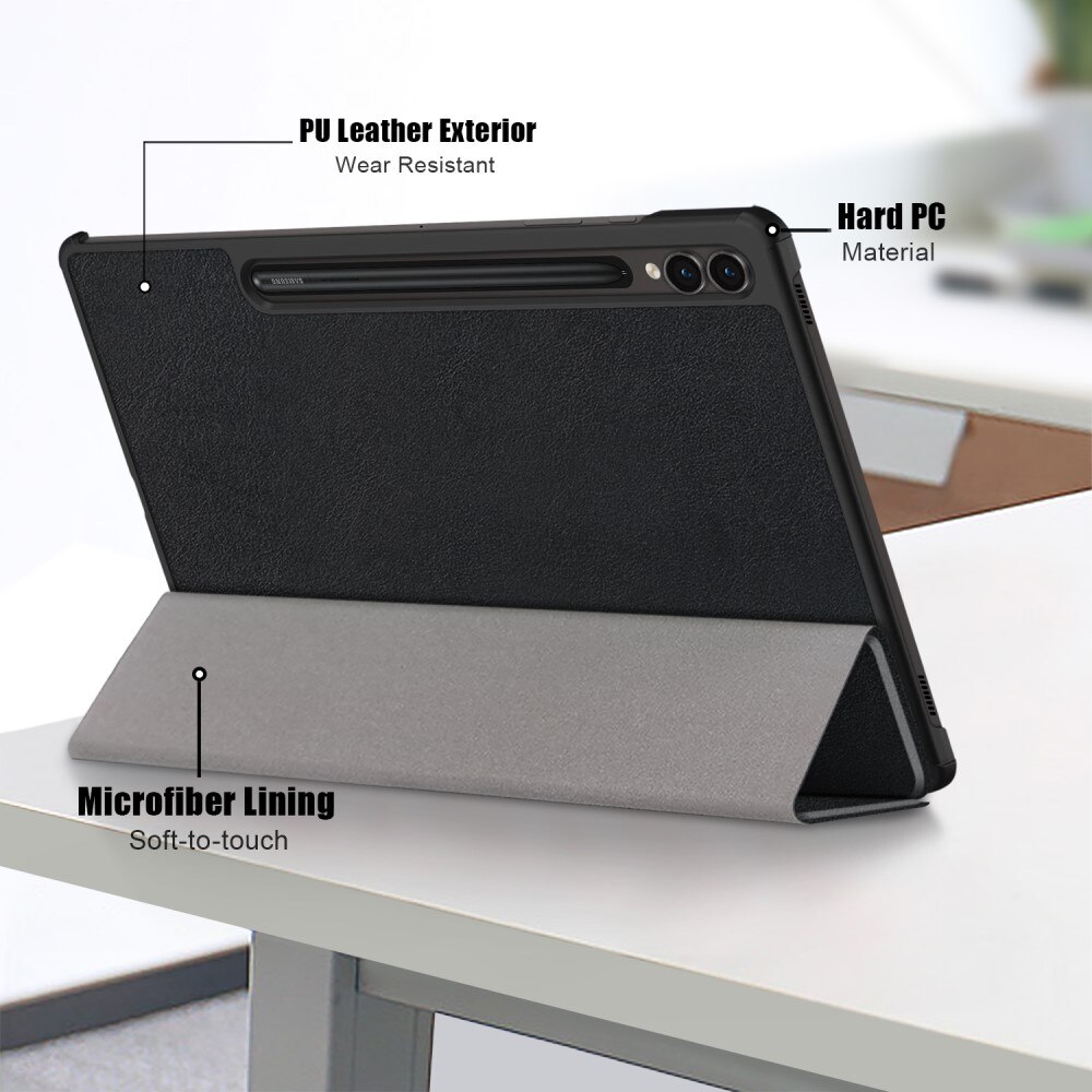 Samsung Galaxy Tab S9 Plus Hoesje Tri-fold zwart