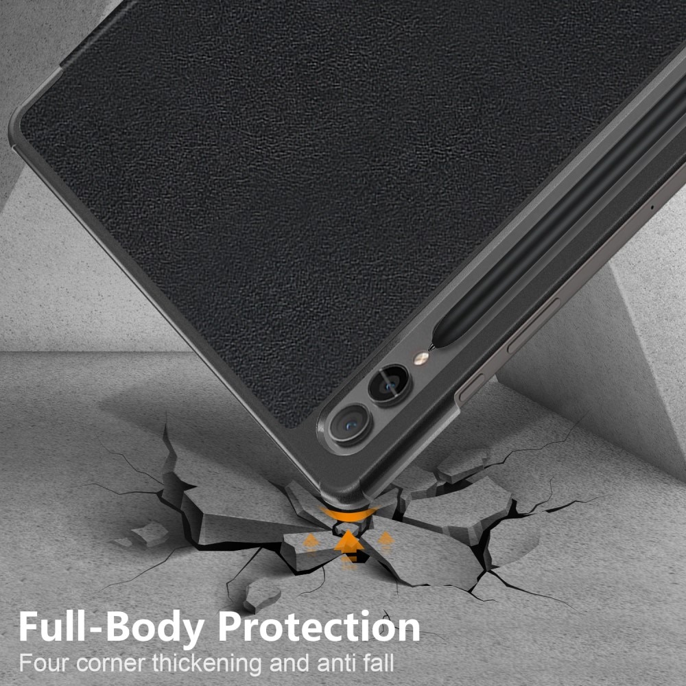 Samsung Galaxy Tab S9 Hoesje Tri-fold zwart
