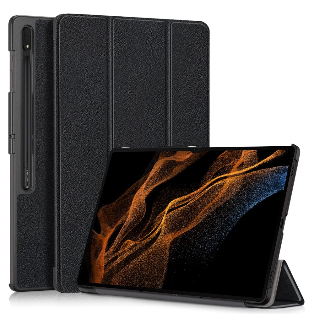 Samsung Galaxy Tab S9 Ultra Hoesje Tri-fold zwart