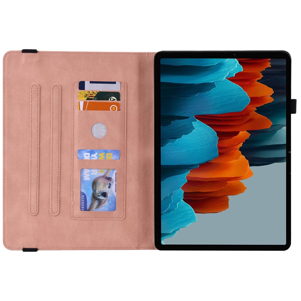 Samsung Galaxy Tab S9 Plus Leren vlinderhoesje roze