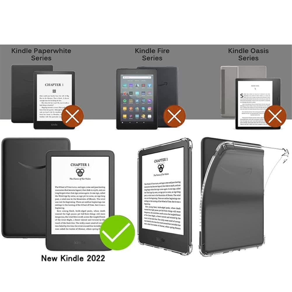 Amazon Kindle 6" (2022) Backcover hoesje transparant