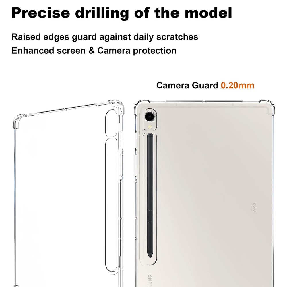 Samsung Galaxy Tab S9 Schokbestendige TPU hoesje transparant