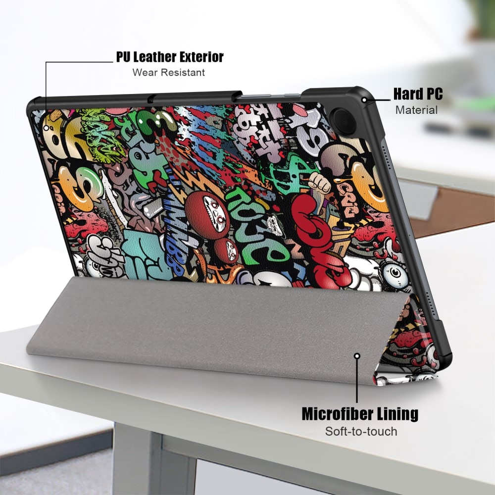 Samsung Galaxy Tab A9 Plus Hoesje Tri-fold Graffiti