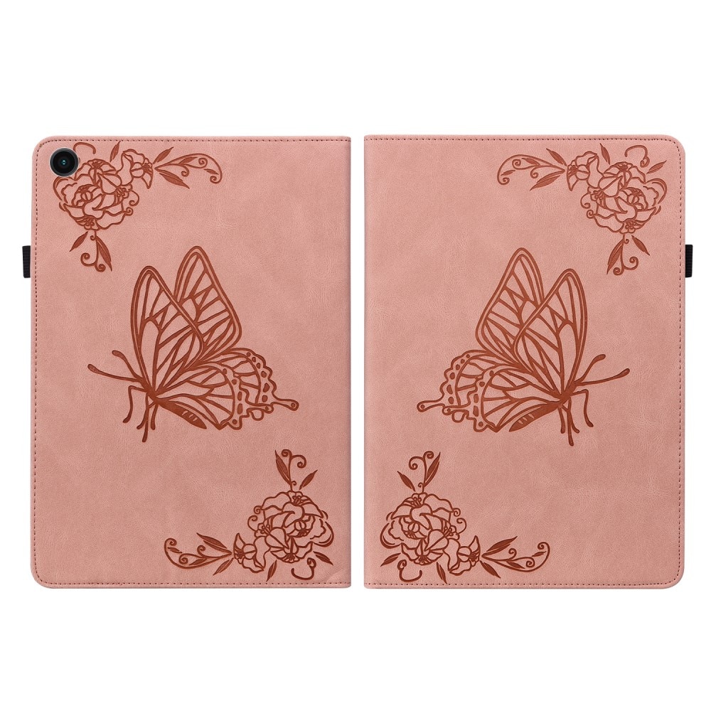 Samsung Galaxy Tab A9 Plus Leren vlinderhoesje roze