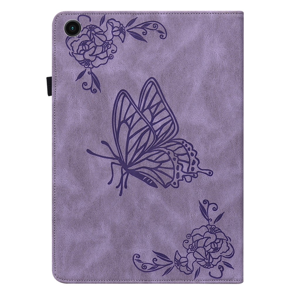 Samsung Galaxy Tab A9 Leren vlinderhoesje paars