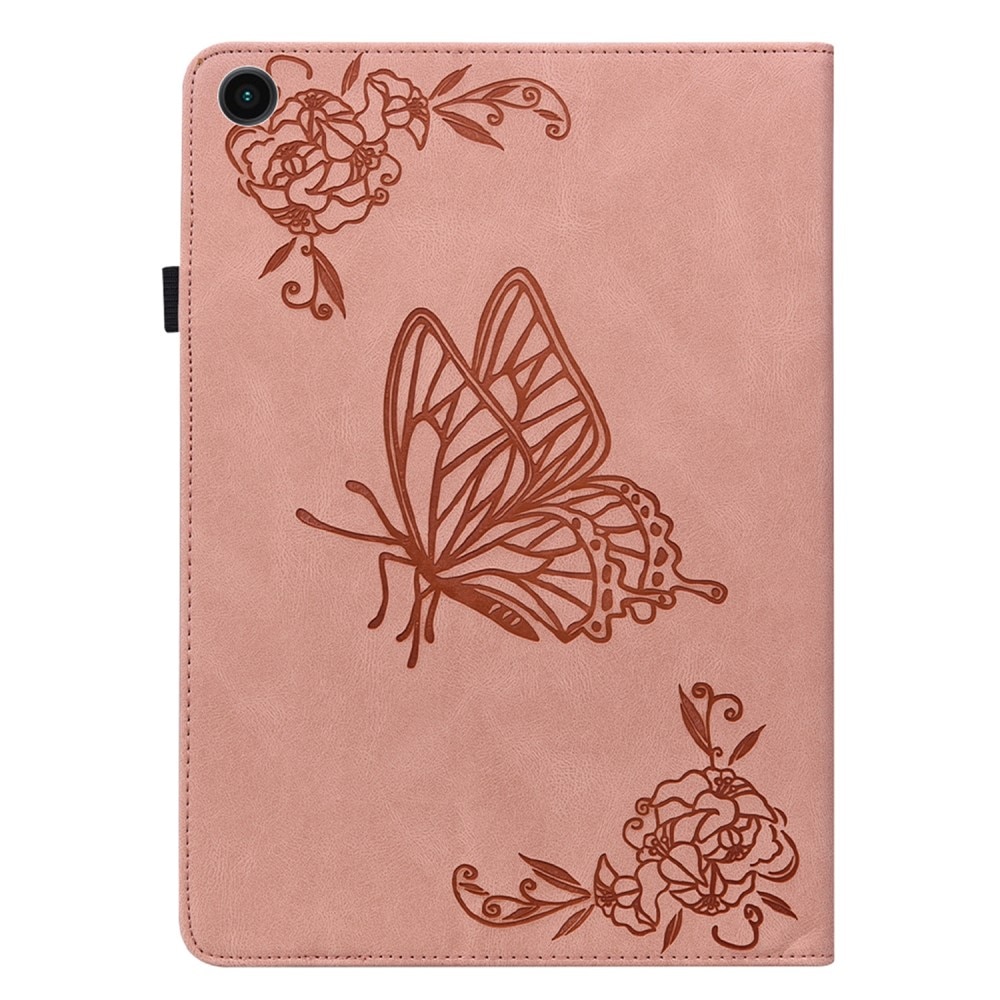 Samsung Galaxy Tab A9 Leren vlinderhoesje roze