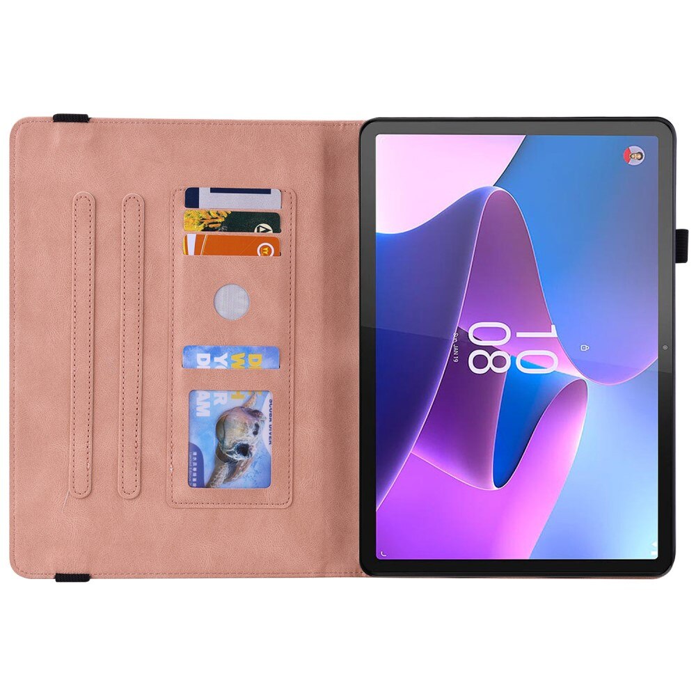 Lenovo Tab P12 Leren vlinderhoesje roze