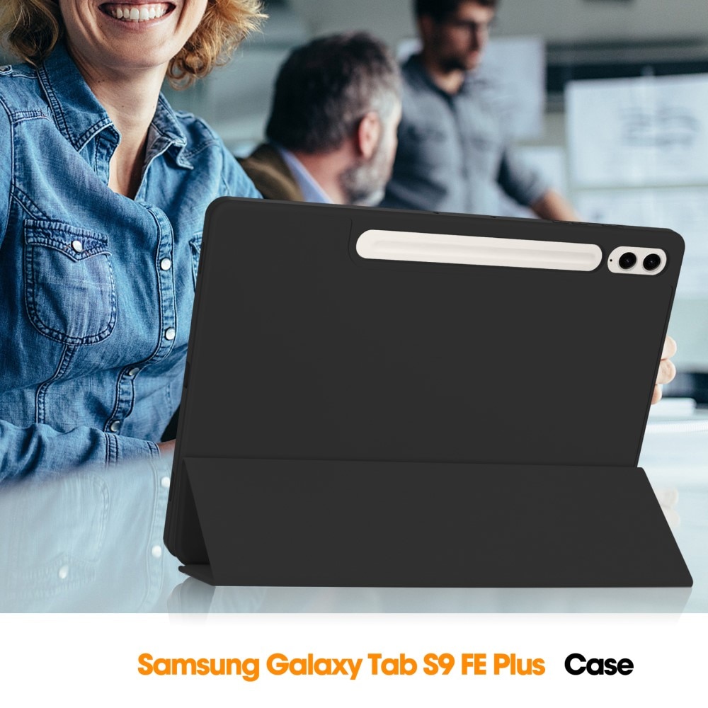 Samsung Galaxy Tab S9 FE Plus Tri-fold met Penhouder zwart