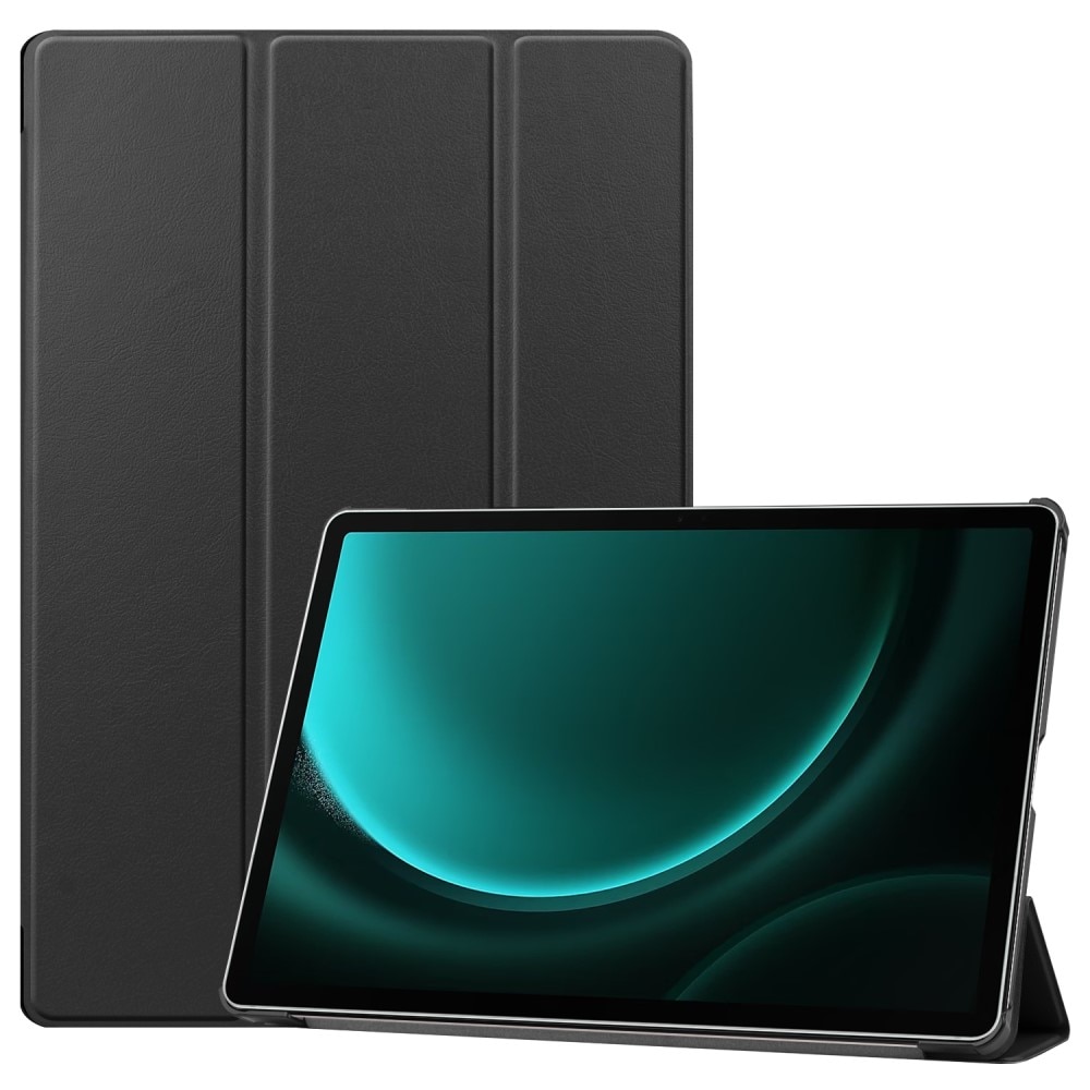 Samsung Galaxy Tab S9 FE Plus Hoesje Tri-fold zwart