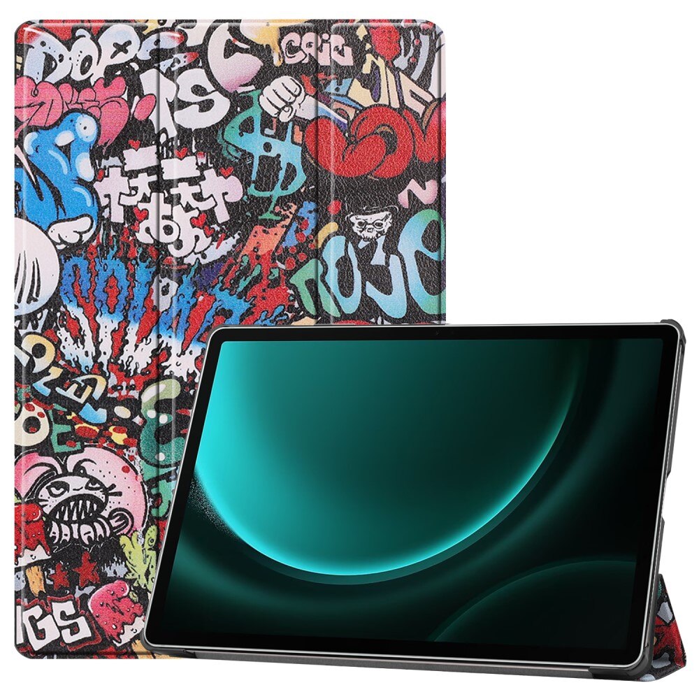 Samsung Galaxy Tab S9 FE Plus Tri-fold Hoesje Veelkleurig/patroon