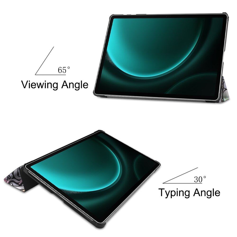 Samsung Galaxy Tab S9 FE Plus Tri-fold Hoesje Veelkleurig/patroon