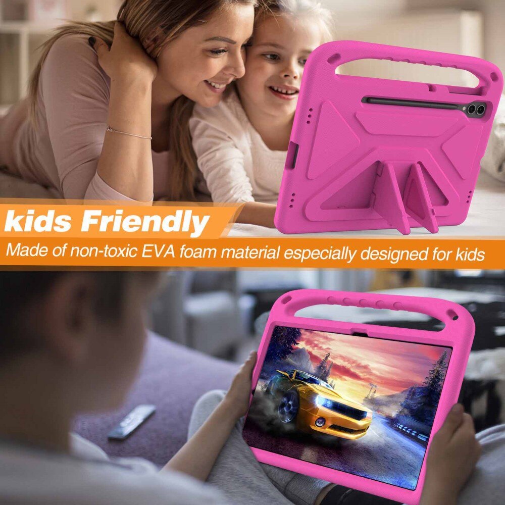 Samsung Galaxy Tab S9 FE Plus EVA-hoes met handvat Roze
