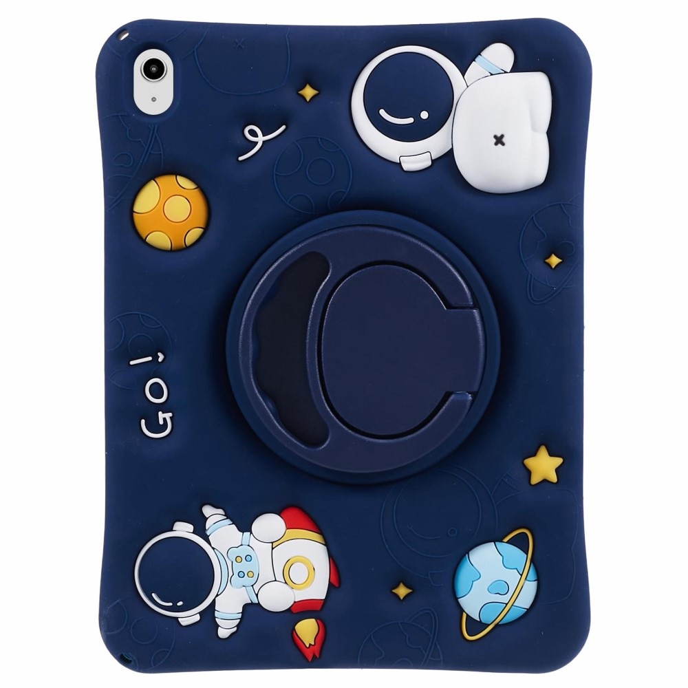 iPad 10.9 10th Gen (2022) Hoesje Astronaut met Stand en schouderband blauw