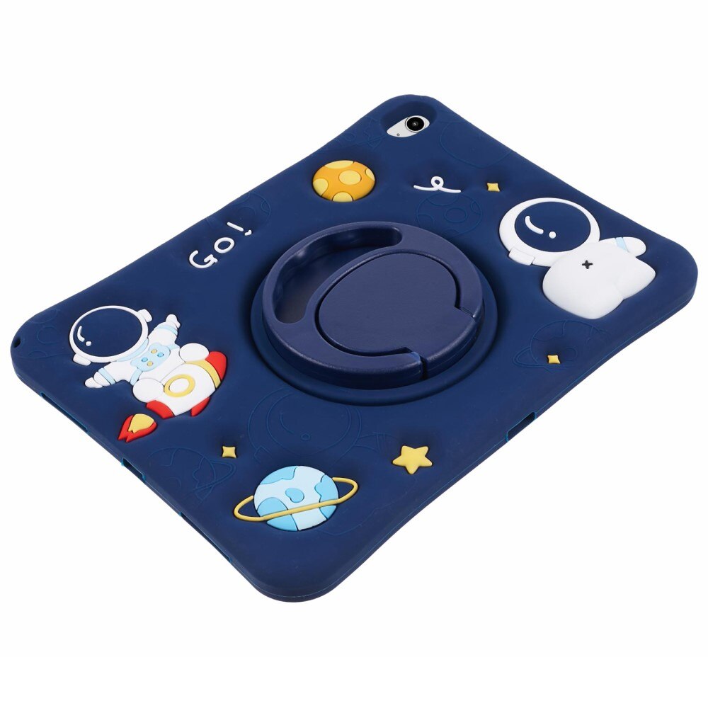 iPad 10.9 10th Gen (2022) Hoesje Astronaut met Stand en schouderband blauw