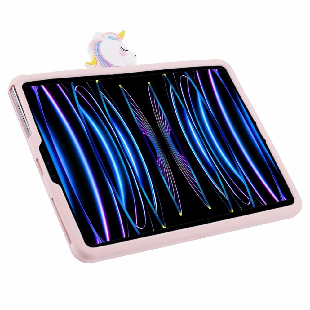 iPad Air 10.9 5th Gen (2022) Hoesje Eenhoorn met Stand roze