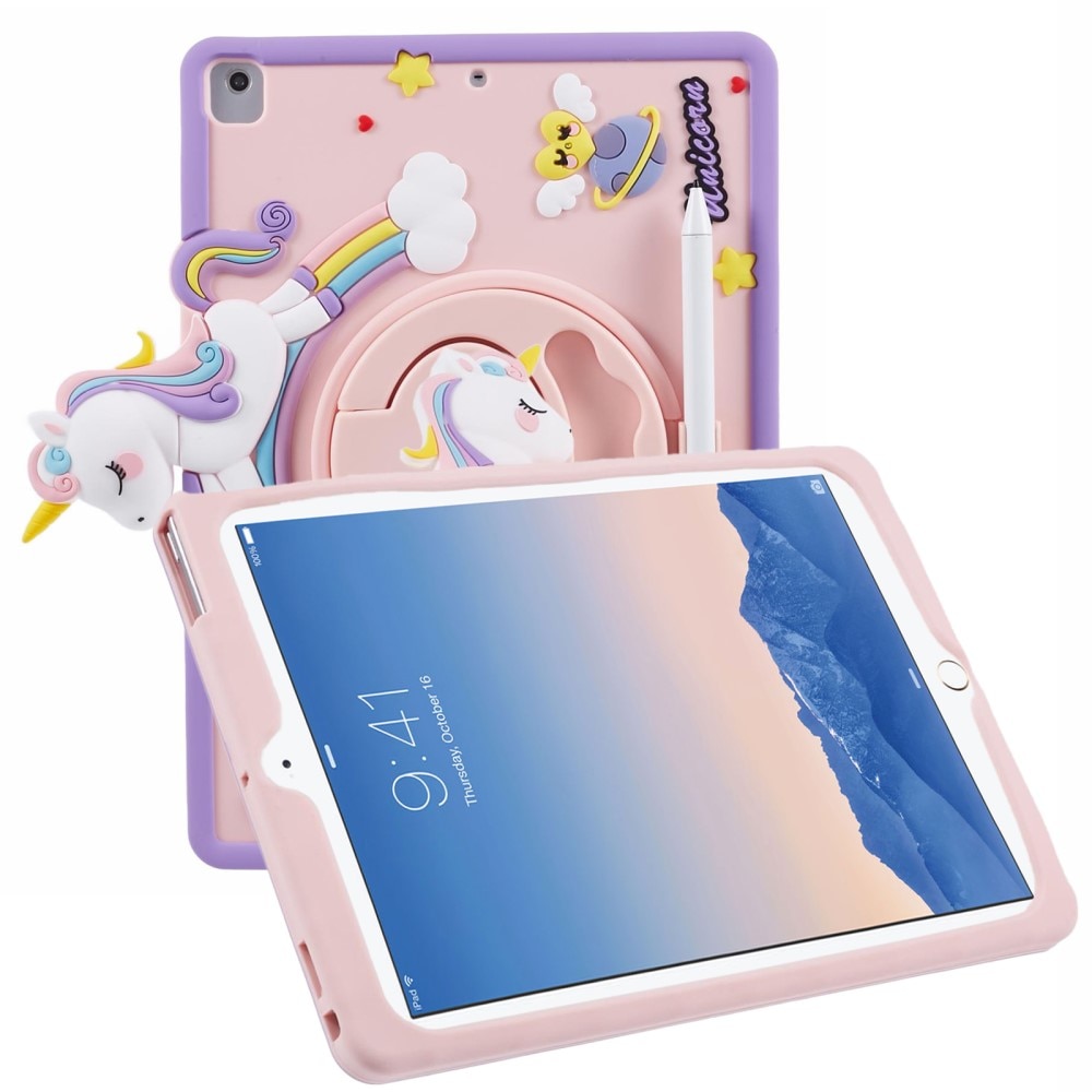 iPad 9.7 5th Gen (2017) Hoesje Eenhoorn met Stand roze