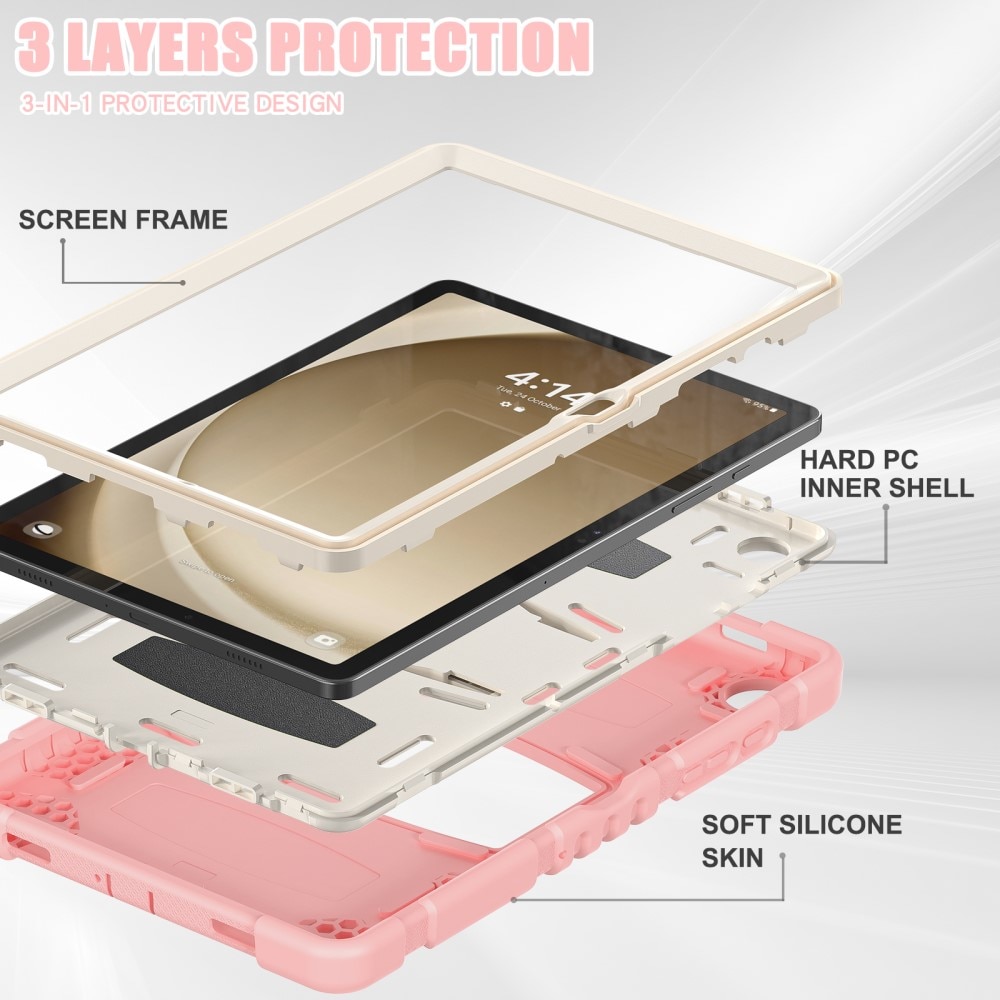 Samsung Galaxy Tab A9 Plus Schokbestendige Hybridcase Kickstand roze