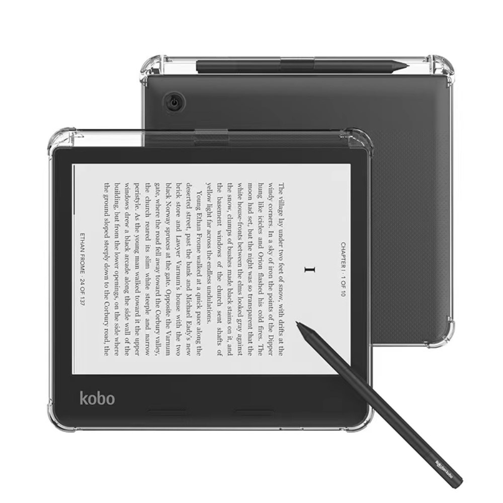 Kobo Sage Backcover hoesje met Penhouder transparant