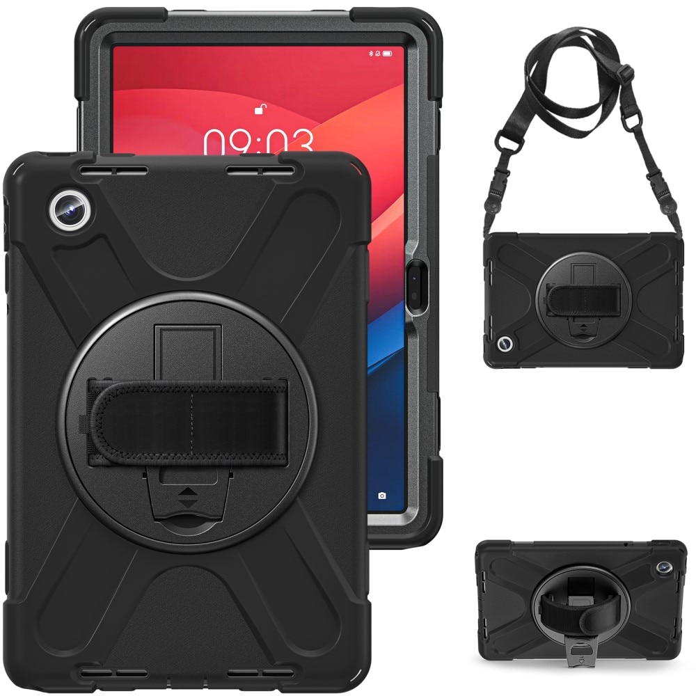 Lenovo Tab M11 Schokbestendige Hybridcase met schouderriem zwart