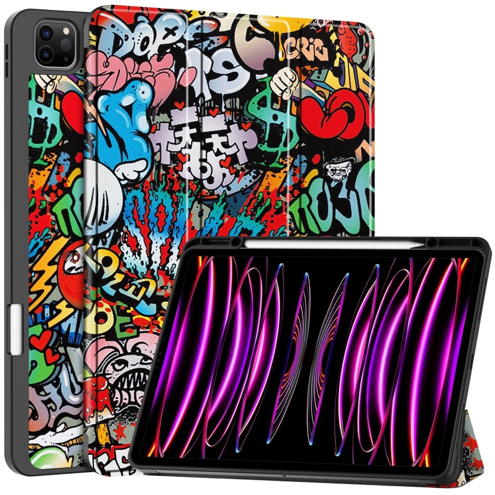 iPad Air 13 (2024) Hoesje Tri-fold Graffiti