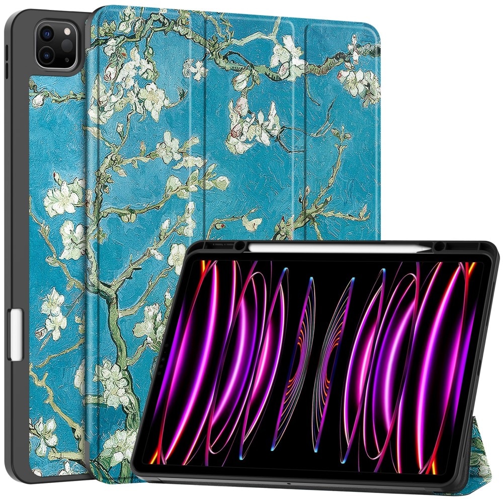 iPad Air 12.9 (2024) Tri-fold Hoesje Kersenbloemen