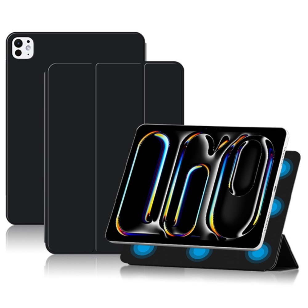 iPad Pro 13 7th Gen (2024) Hoesje Tri-fold Magnetic zwart