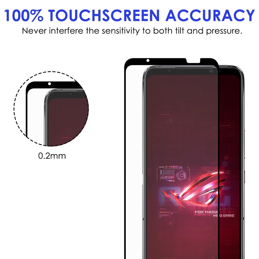 Asus ROG Phone 6/6 Pro Full-cover Gehard Glas Screenprotector Zwart