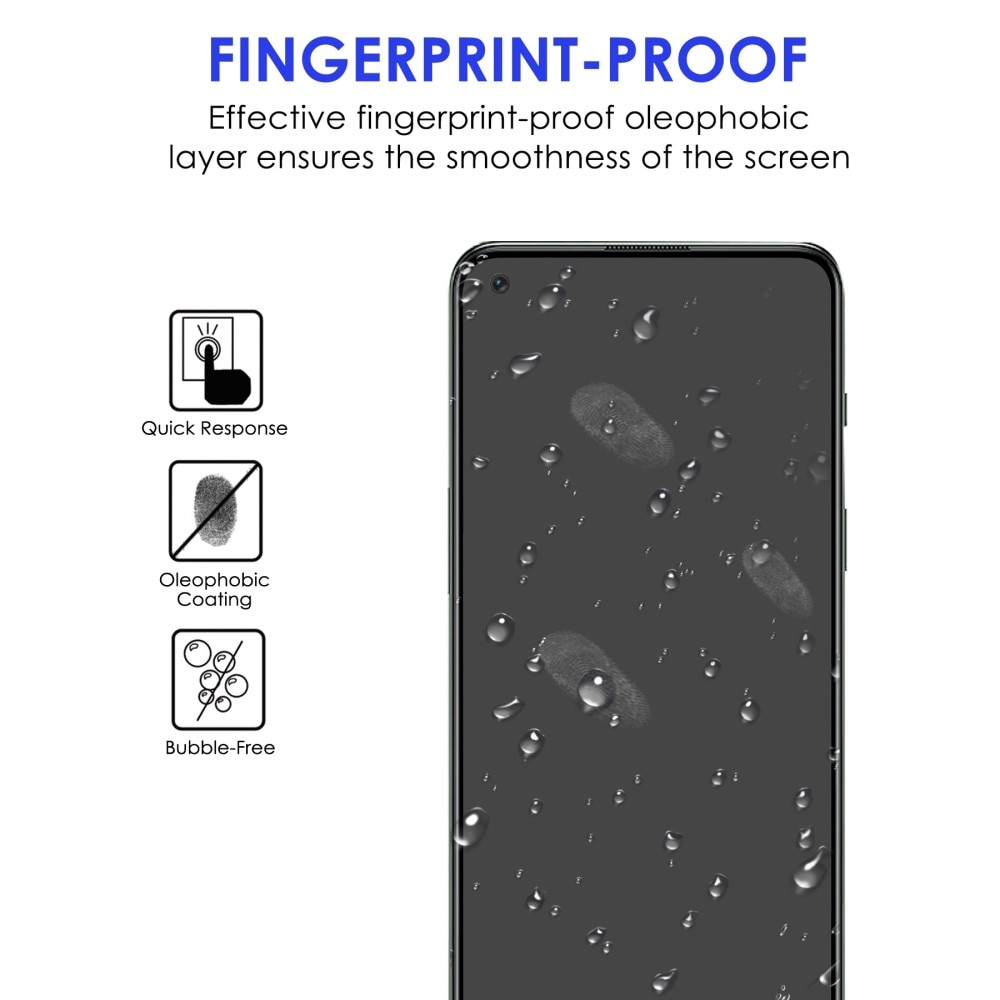 OnePlus Nord 2T 5G Full-cover Gehard Glas Screenprotector Zwart