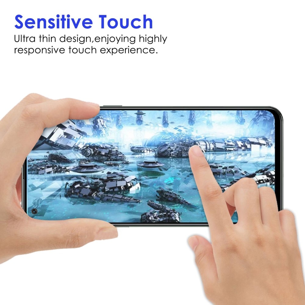 OnePlus Nord 2T 5G Full-cover Gehard Glas Screenprotector Zwart