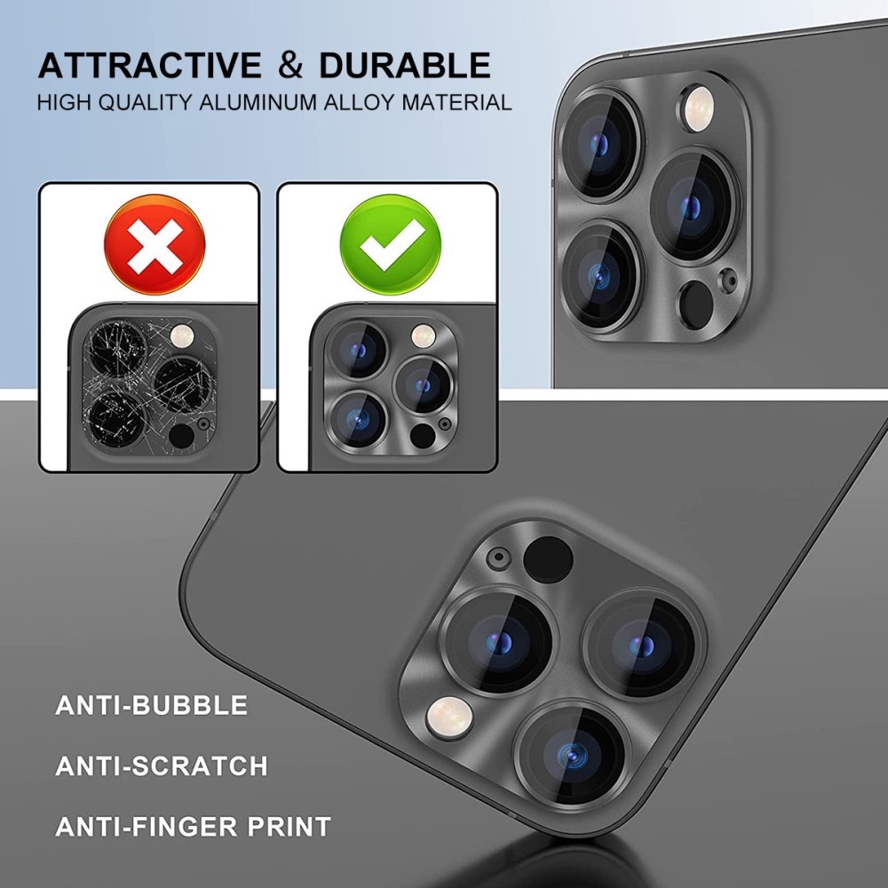 Gehard Glas Camera Protector Aluminium iPhone 14 Pro Max zilver