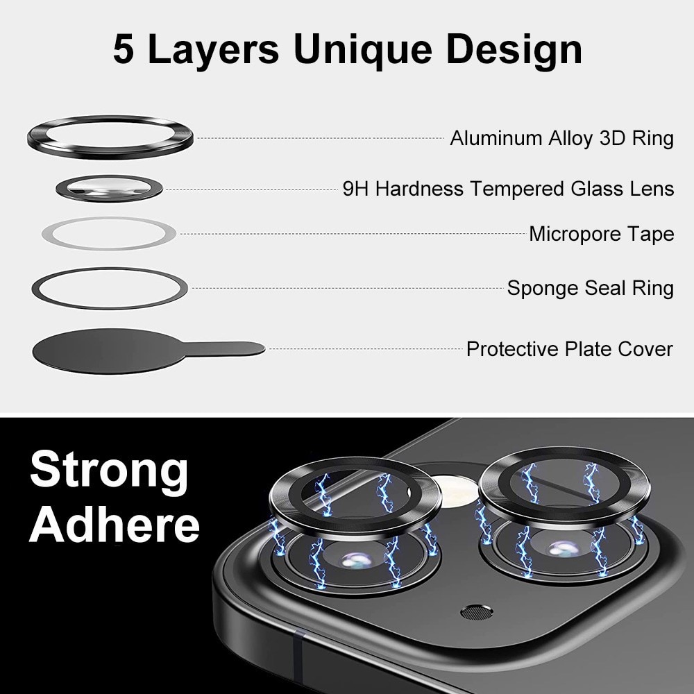 Gehard Glas Camera Protector Aluminium iPhone 14 Plus zilver
