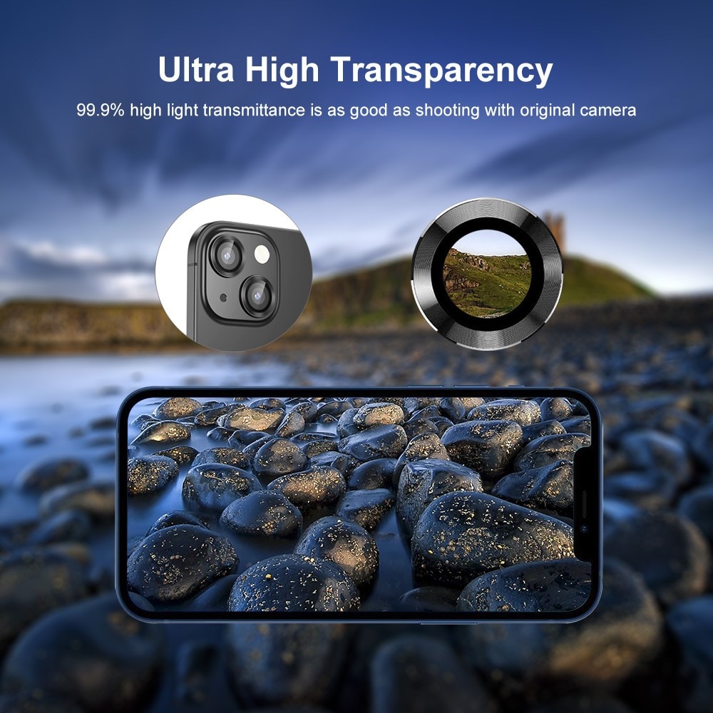 Gehard Glas Camera Protector Aluminium iPhone 14 Plus blauw