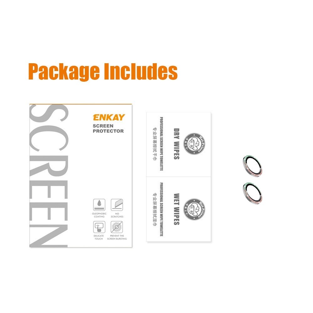 Gehard Glas Camera Protector Aluminium Schitteren iPhone 14 Regenboog