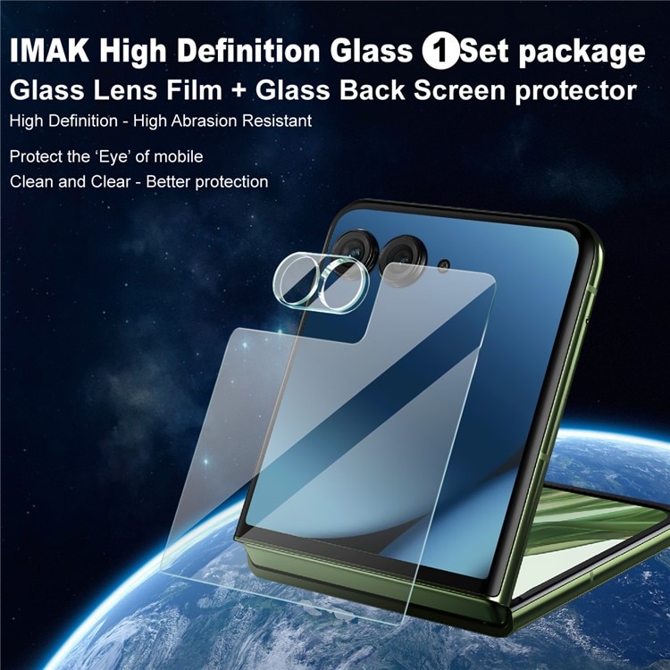 Gehard Glas Camera Protector + Screenprotector Voorkant Motorola Razr 60 Ultra Transparant