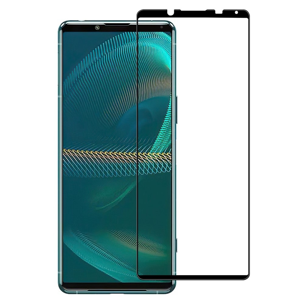 Sony Xperia 5 IV Full-cover Gehard Glas Screenprotector Zwart