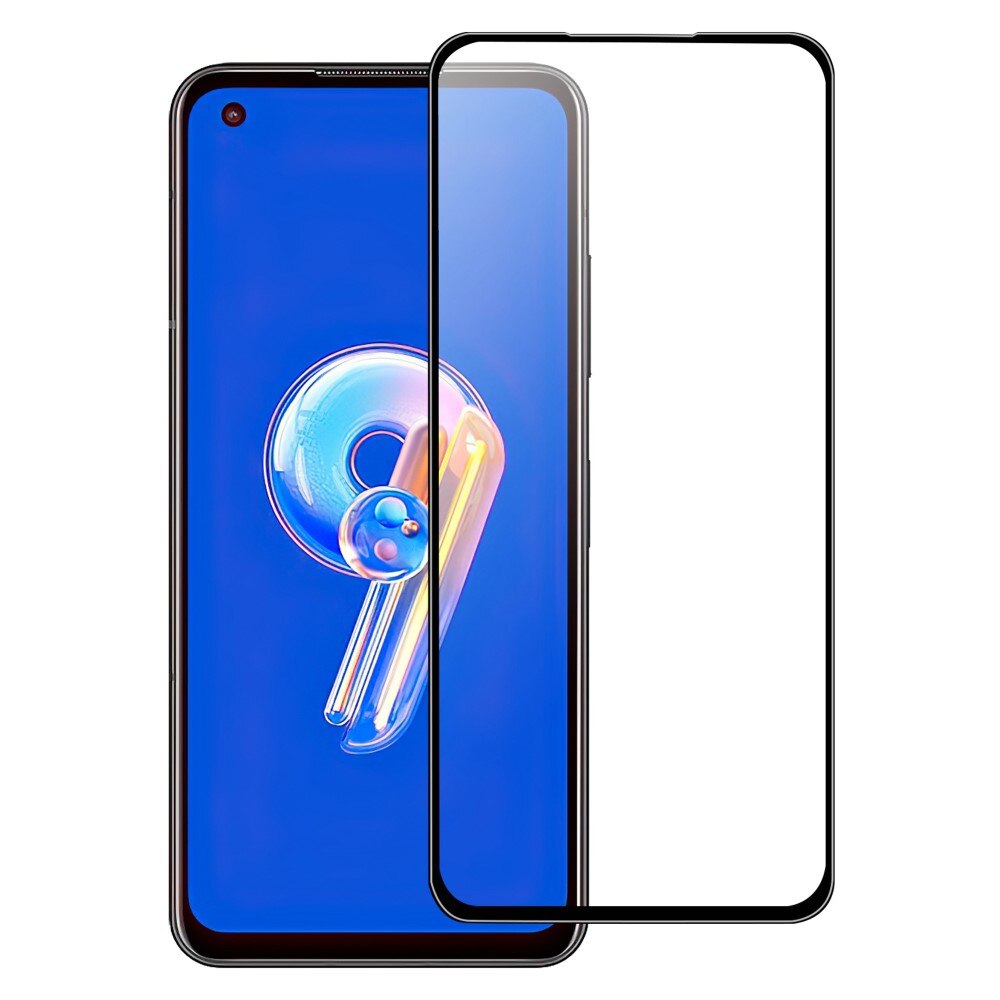 Asus Zenfone 9 Full-cover Gehard Glas Screenprotector Zwart