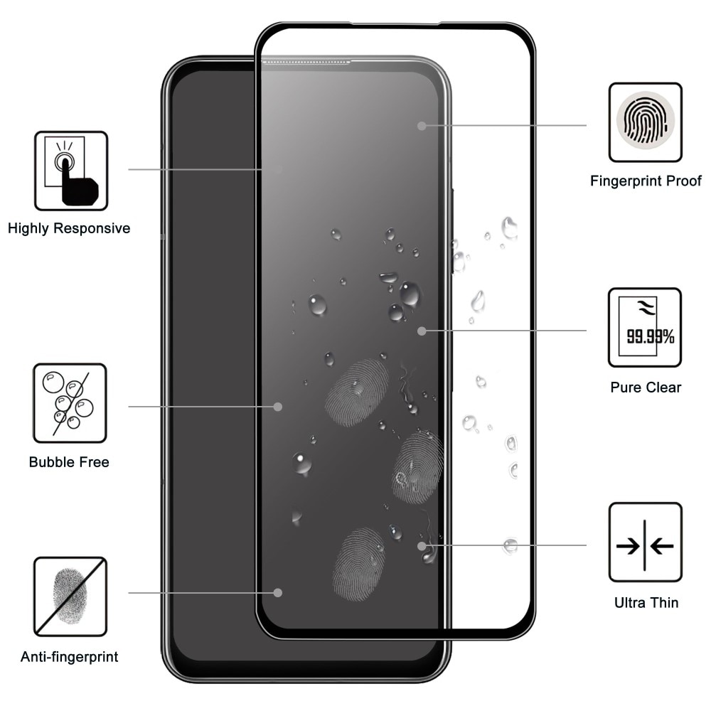 Asus Zenfone 9 Full-cover Gehard Glas Screenprotector Zwart