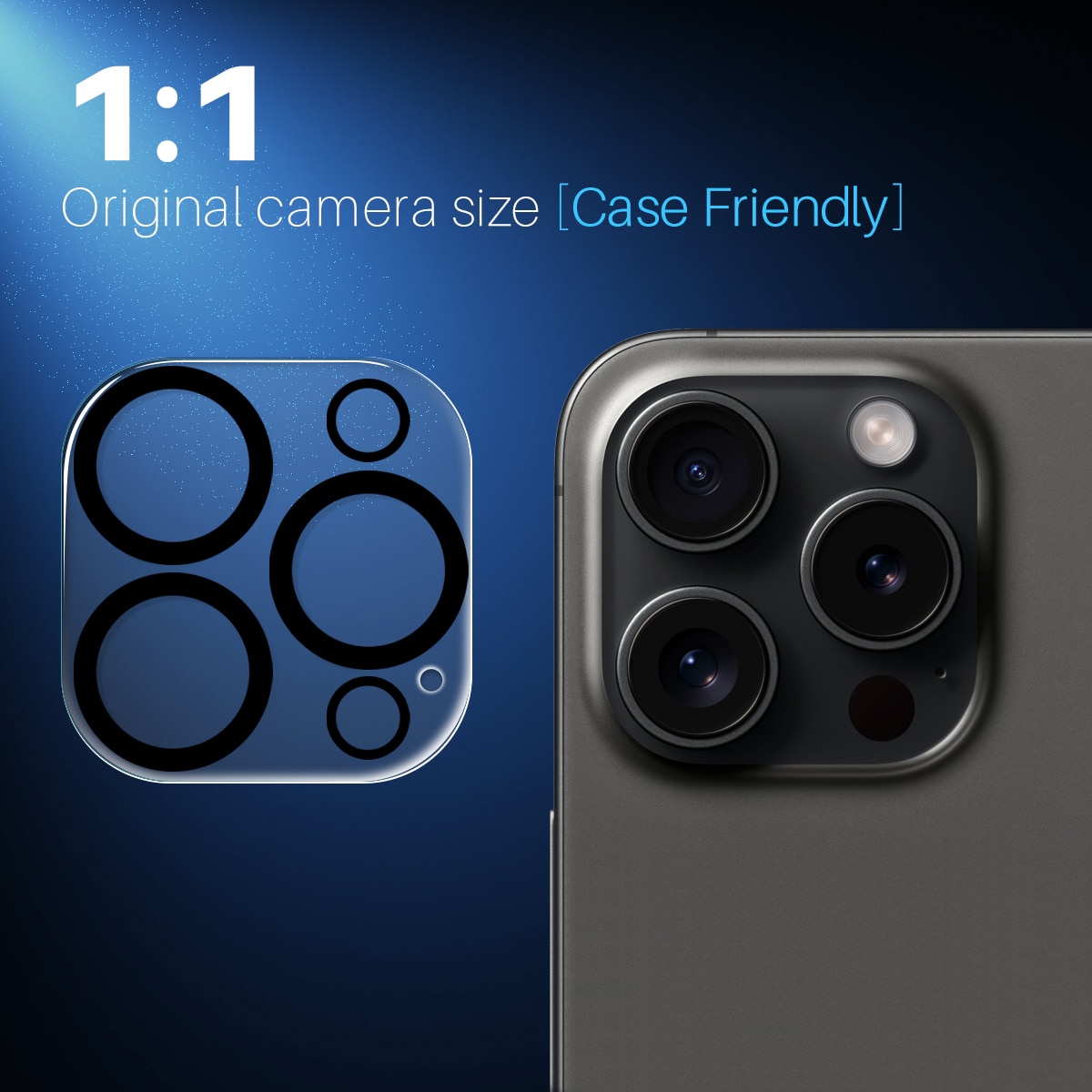 iPhone 15 Pro Camera Protector Gehard Glas (2-pack)