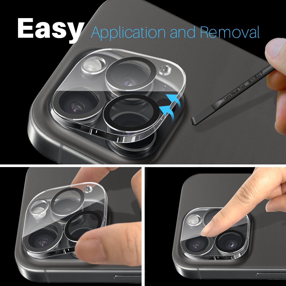iPhone 15 Pro Camera Protector Gehard Glas (2-pack)