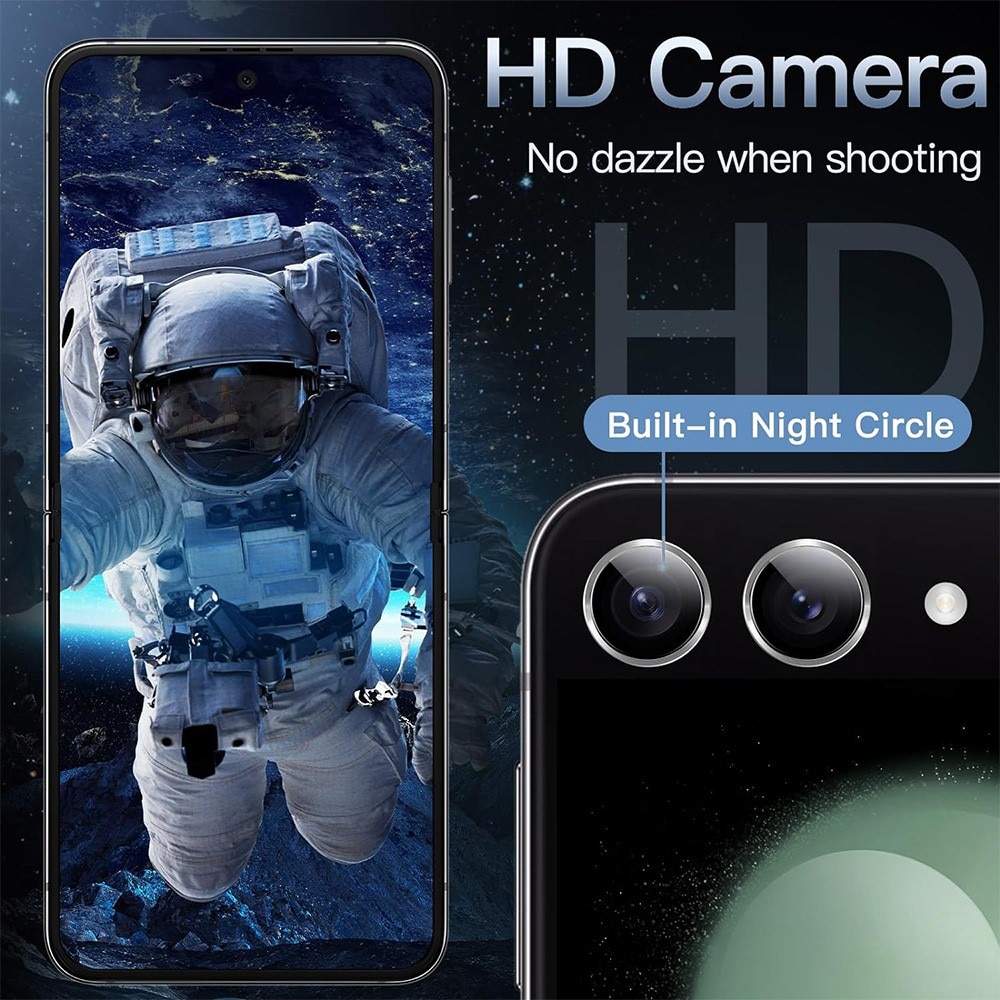 Gehard Glas Camera Protector Aluminium Samsung Galaxy Z Flip 7 Zilver