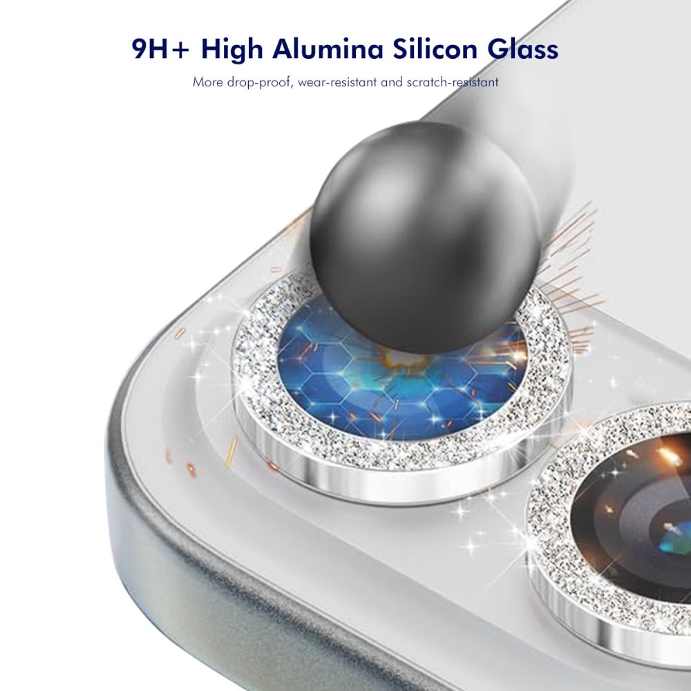 Gehard Glas Camera Protector Aluminium Schitteren Samsung Galaxy Z Flip 7 Zilver