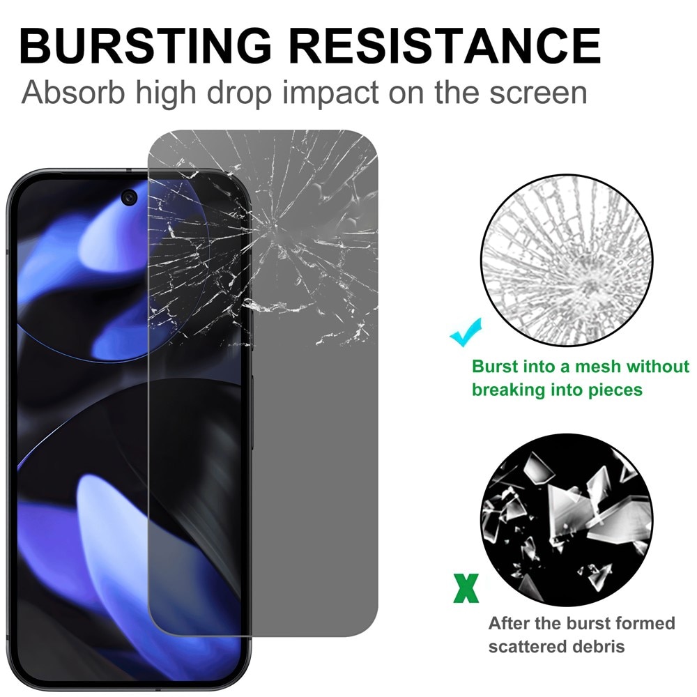 Google Pixel 10 Privacy Screenprotector Gehard Glas