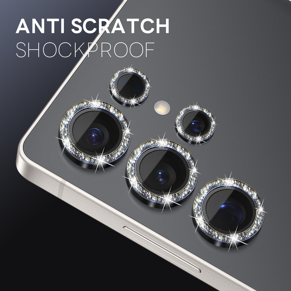 Samsung Galaxy S25 Ultra Camera Protector Gehard Glas Schitteren Zwart