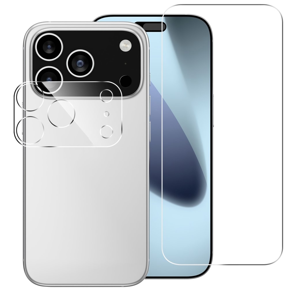 iPhone 17 Pro Gehard Glas Screenprotector & Camera Protector