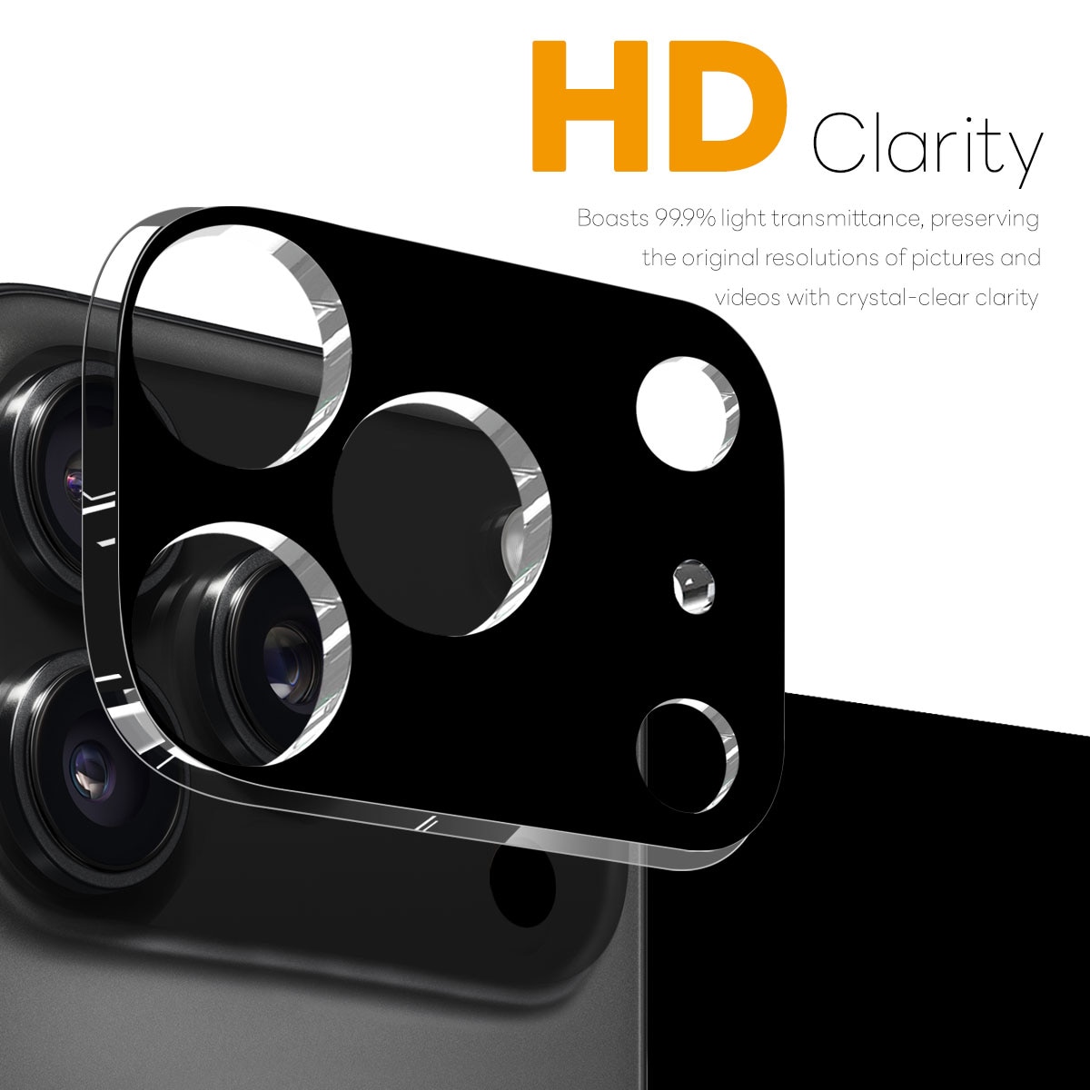 iPhone 17 Pro Camera Protector Gehard Glas (2-pack) Zwart