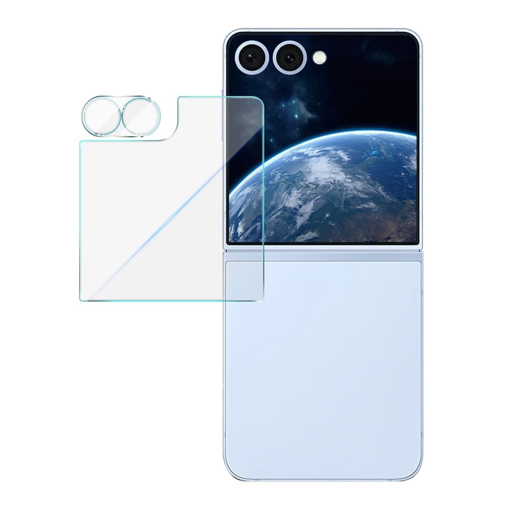 Gehard Glas Camera Protector + Screenprotector Voorkant Samsung Galaxy Z Flip 7 Transparant