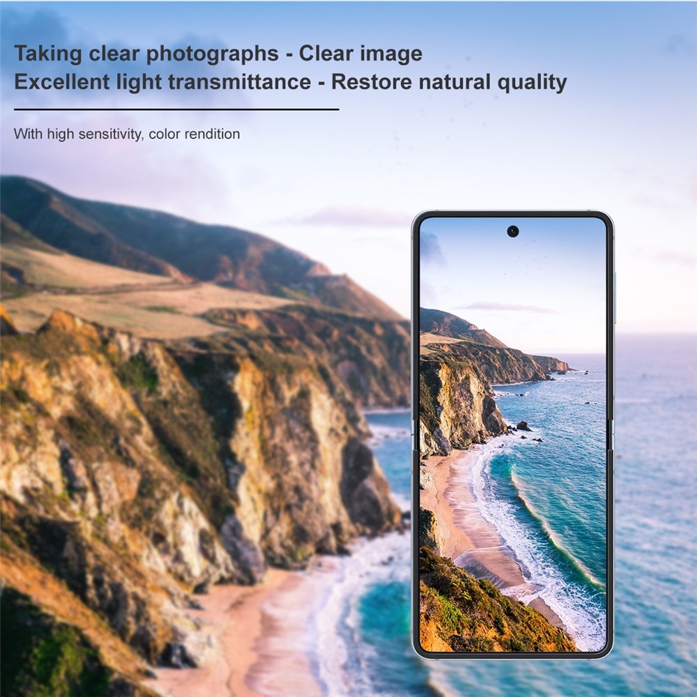 Gehard Glas Camera Protector + Screenprotector Voorkant Samsung Galaxy Z Flip 7 Transparant