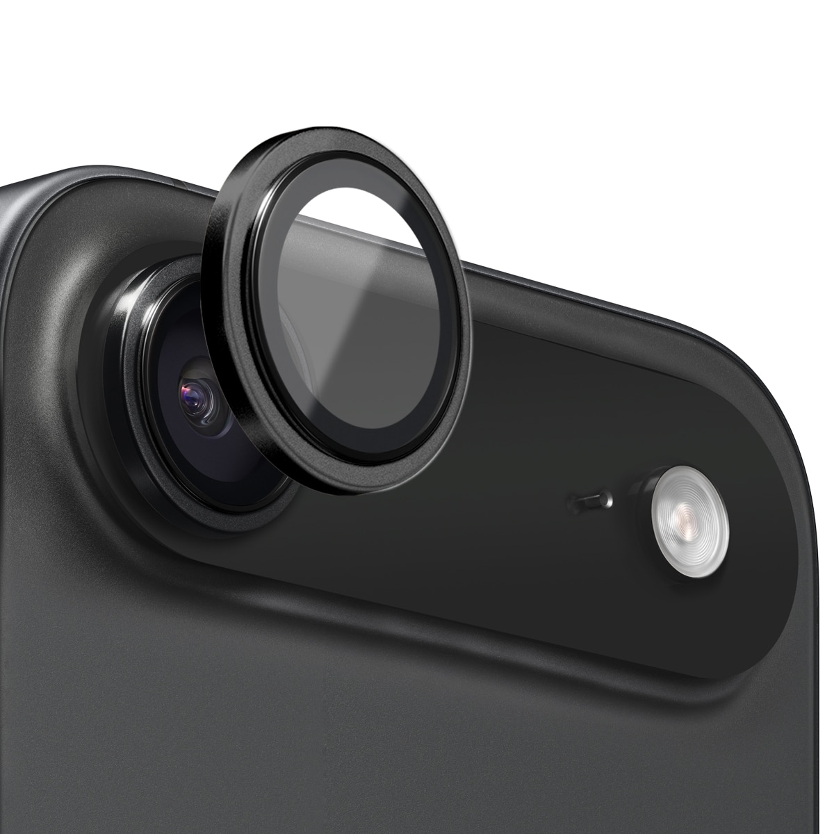 iPhone 17 Air Camera Protector Gehard Glas Aluminium Zwart