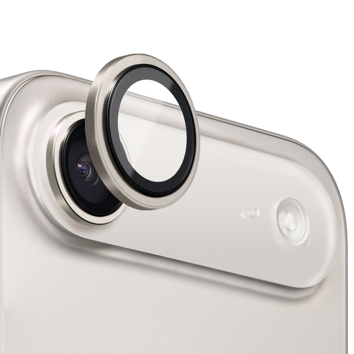 iPhone 17 Air Camera Protector Gehard Glas Aluminium Grijs