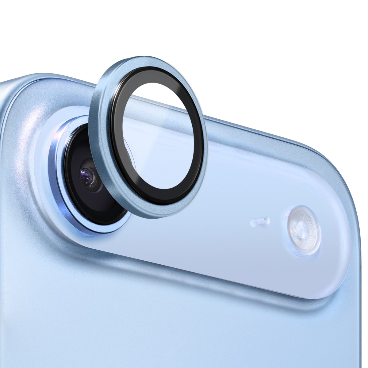 iPhone 17 Air Camera Protector Gehard Glas Aluminium Blauw